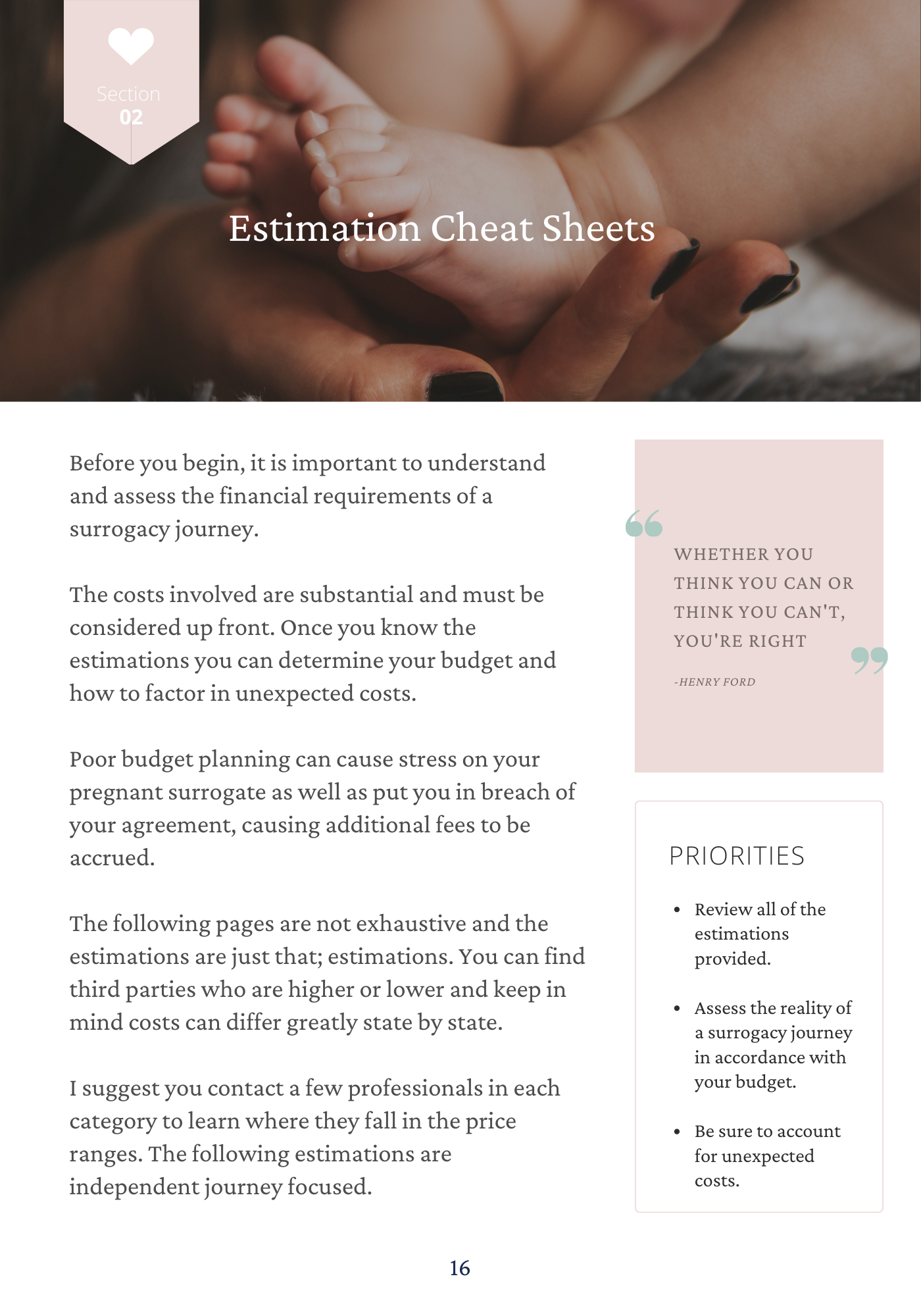 Sample page within The Intended Parents Ultimate Surrogacy Guide(book)