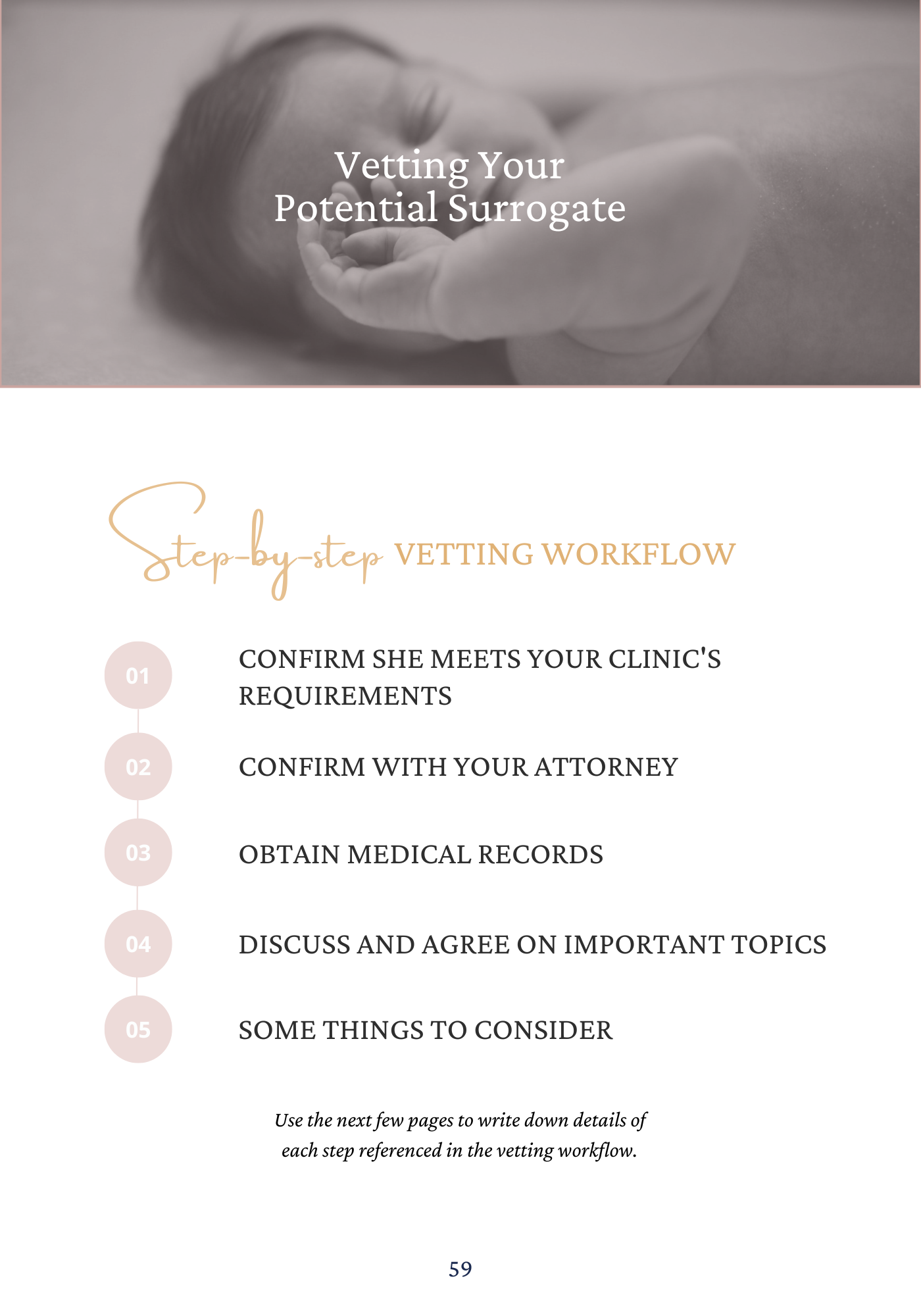 Vetting your Surrogate sample page The Intended Parents Ultimate Surrogacy Guide(book)